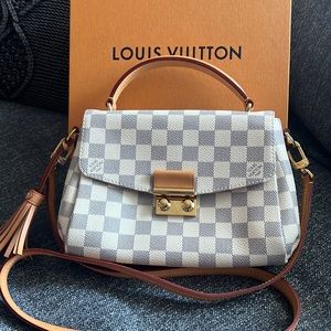 Authentic Louis Vuitton Croisette Damier Azur Crossbody Bag